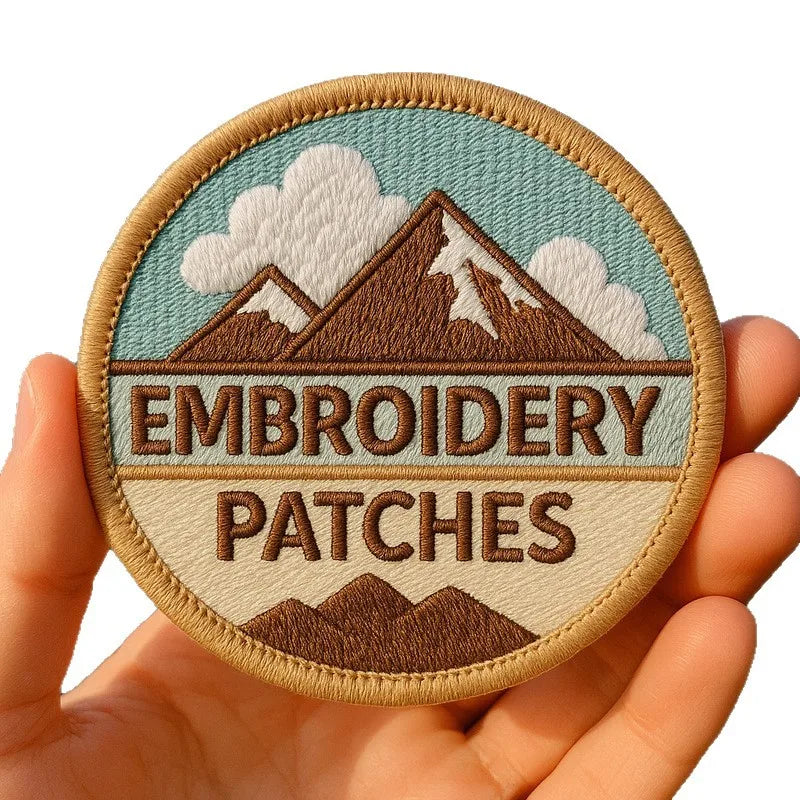 DIY Custom Embroidery Patches Iron-On PVC Badges with Hook Loop for Jeans Woven Personalized Patch
