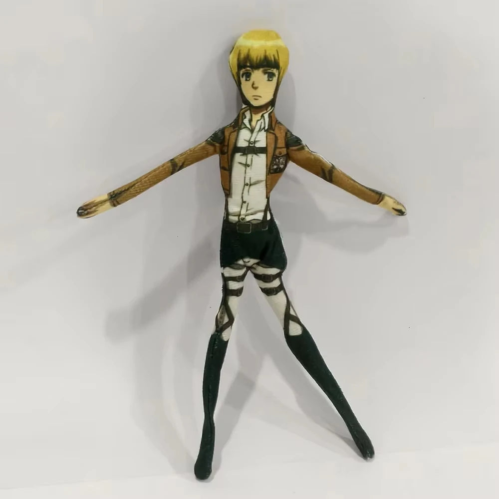 Anime Attack On Titan Poseable Wire Doll Bendable Character Figure Eren Mikasa Armin Ornament Manga Fan Collectible Gift