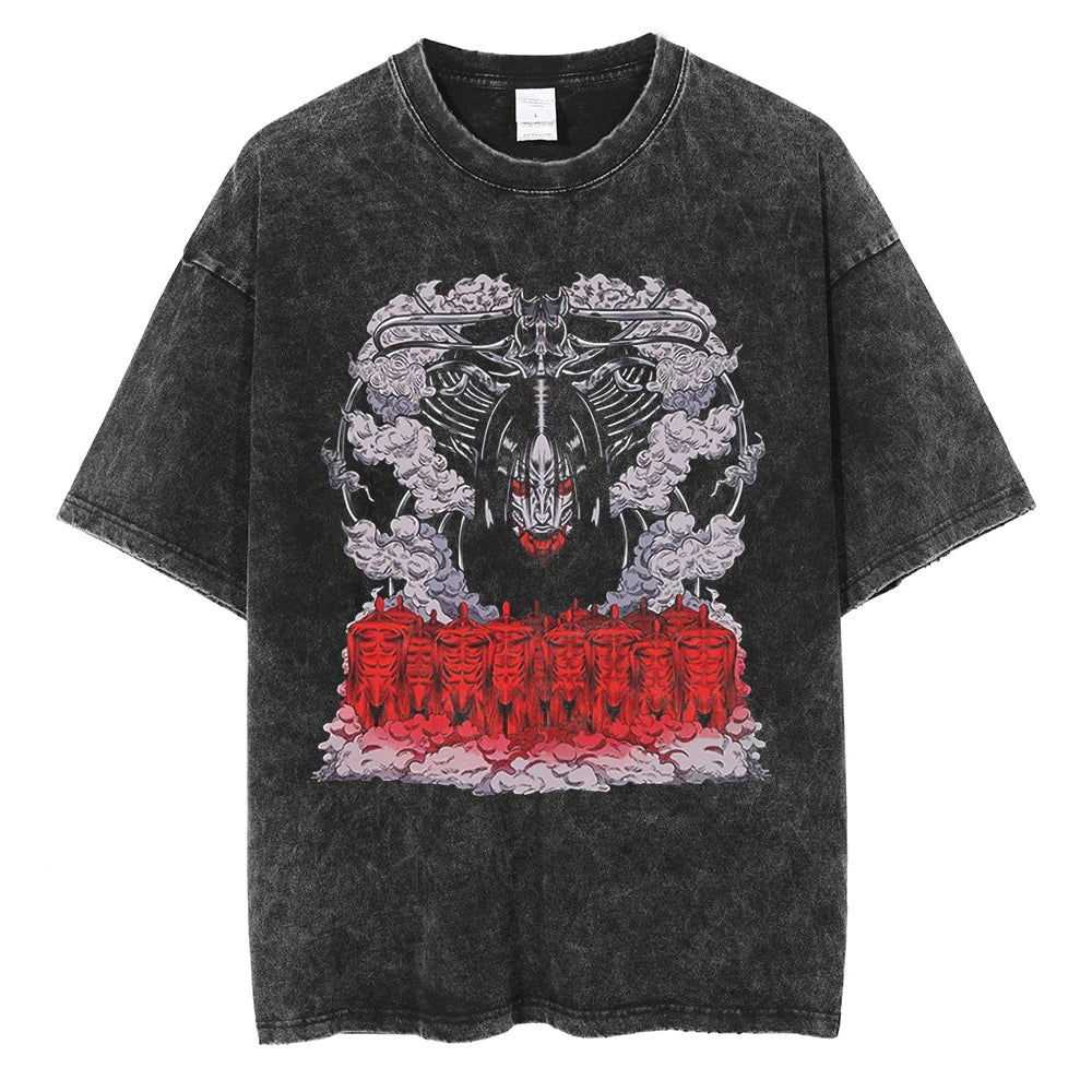 Harajuku Anime Attack on Titan Levi Ackerman Print Tee Men Women Comfortable T-shirts Casual Loose T Shirt Male Cotton Tshirt