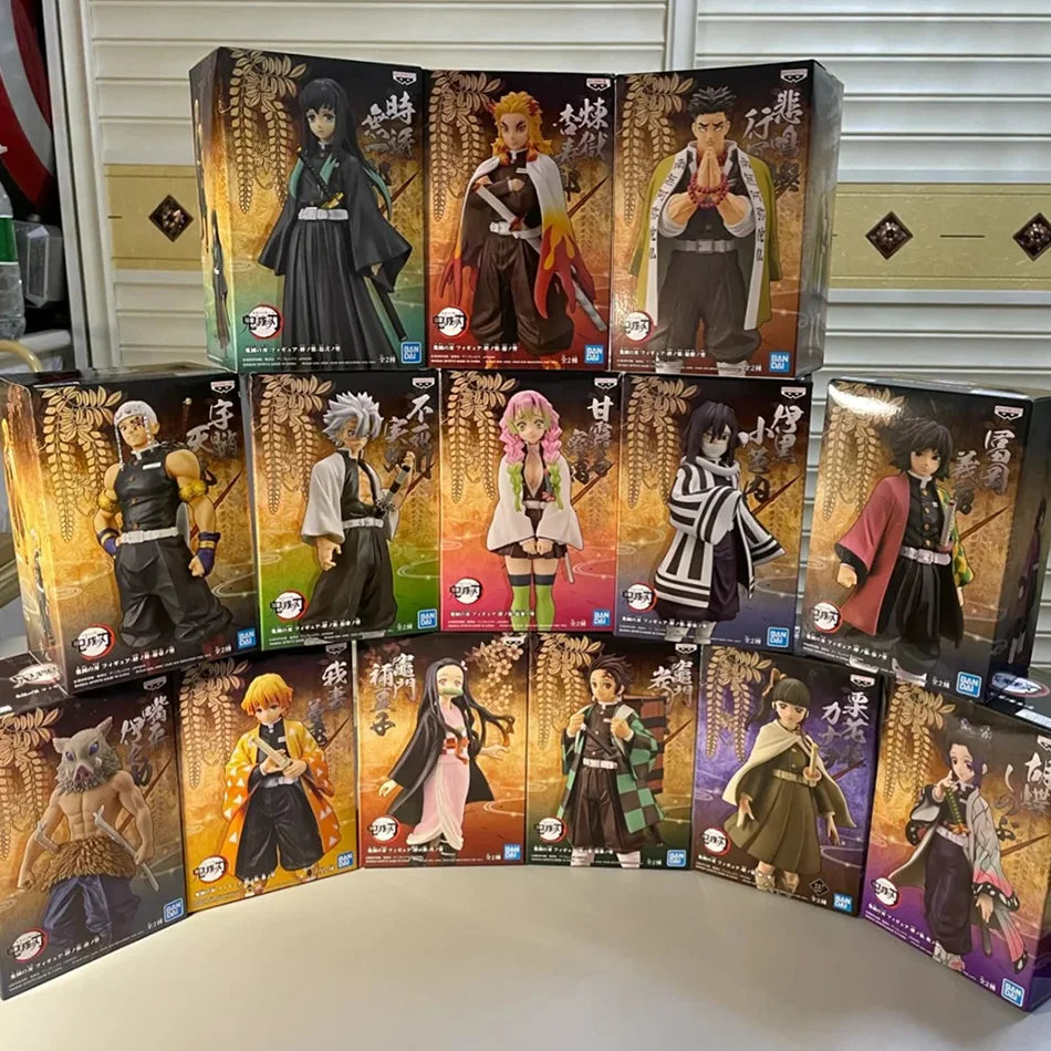 Anime Figure Demon Slayer Figures Kimetsu No Yaiba Doll Tanjiro Nezuko Zenitsu Figurine Inosuke Warrior Action Figure Model Toys