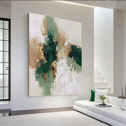 Large Picture Abstract Oil Painting on Canvas - Handmade Art Knife Drawing Wall Images for Home Living Room Decor Mural Artwork