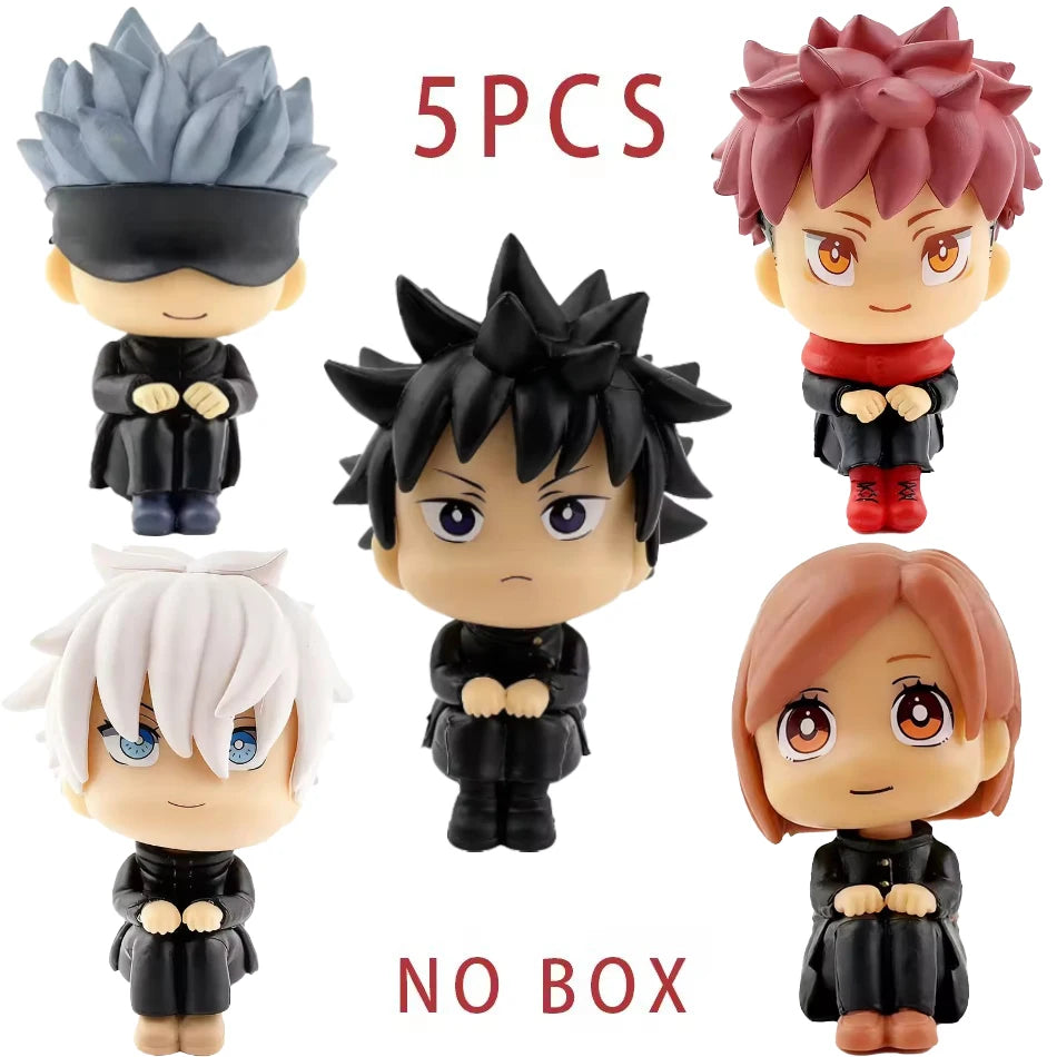10cm Jujutsu Kaisen Anime FigureYuji Itadori Gojo Satori Fushiguro Megumi Kugisaki Kawaii Toy PVC Model Action Figure Kid Gifts