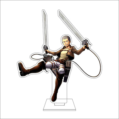 16CM Anime Attack on Titan Cosplay Acrylic Figure Stand Plate Armin Arlert Eren Jaeger Mikasa·Ackerman Ornaments Gifts