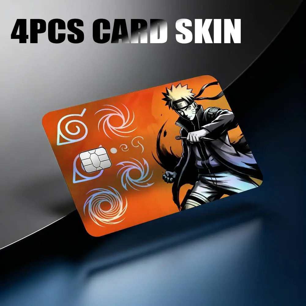 poster Uzumaki Naruto Uchiha Sasuke Sakura Kakashi itachi Laser Reflective Card Skin Sticker For Debit Credit Card