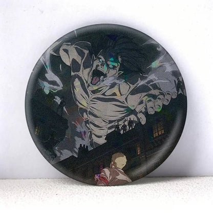 Attack on Titan Eren Yeager Anime   75mm 44mm 25mm Brooch Backpack Hat Pins Accessories Toys Badge
