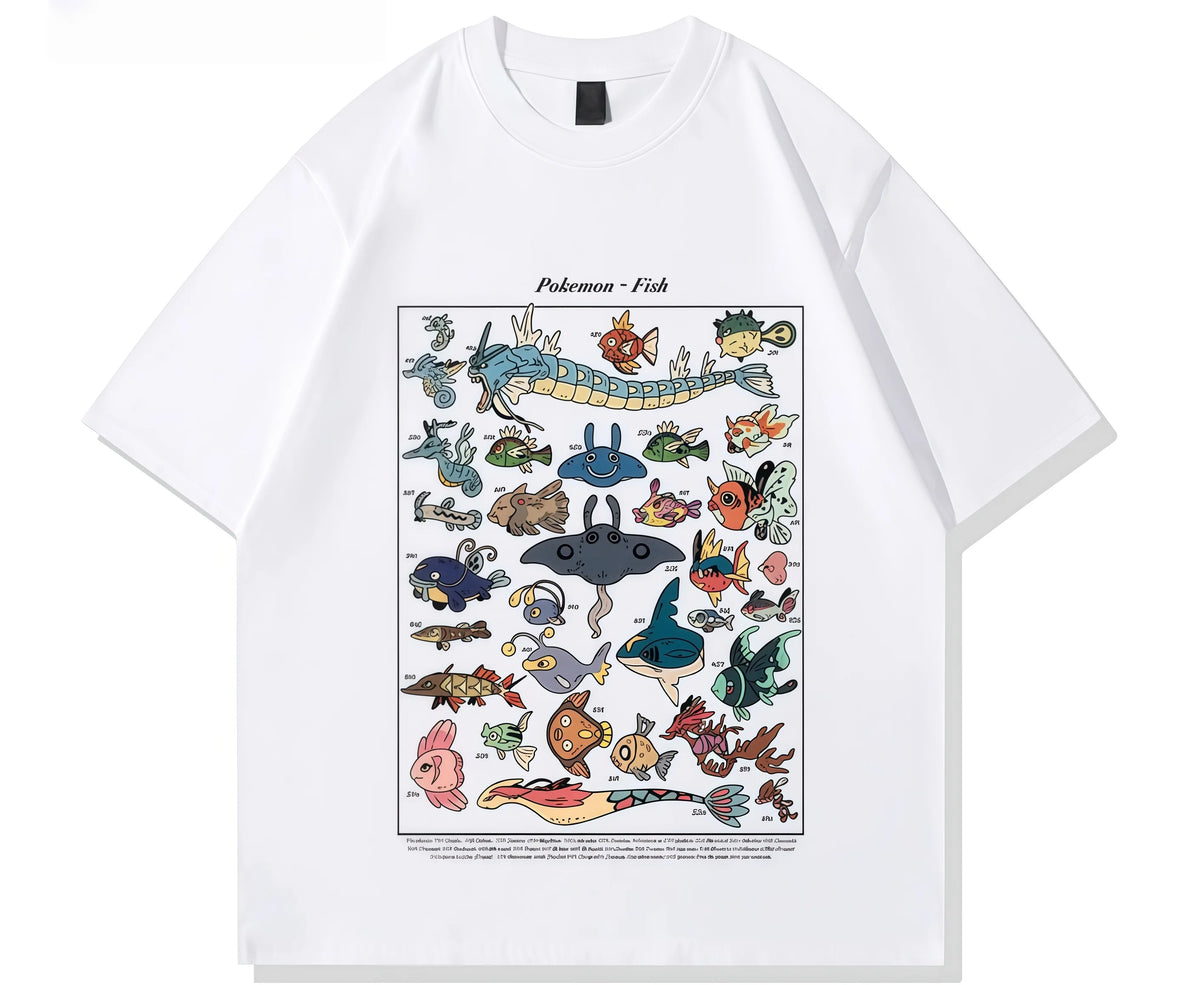 Pokemon Fish Guide Retro T-Shirt