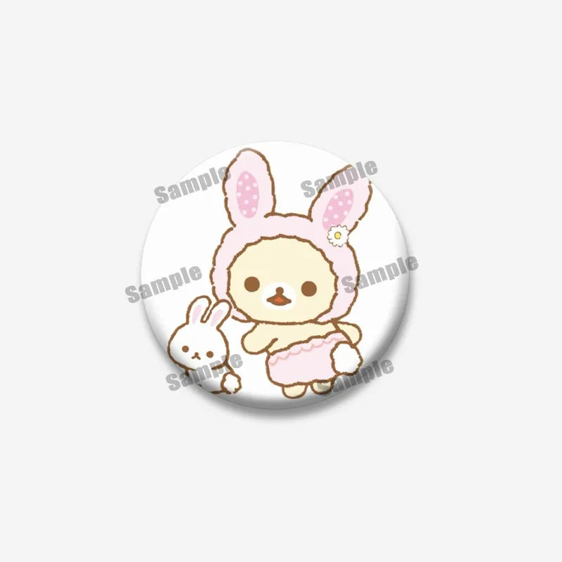 Rilakkuma Bear Badge Pin