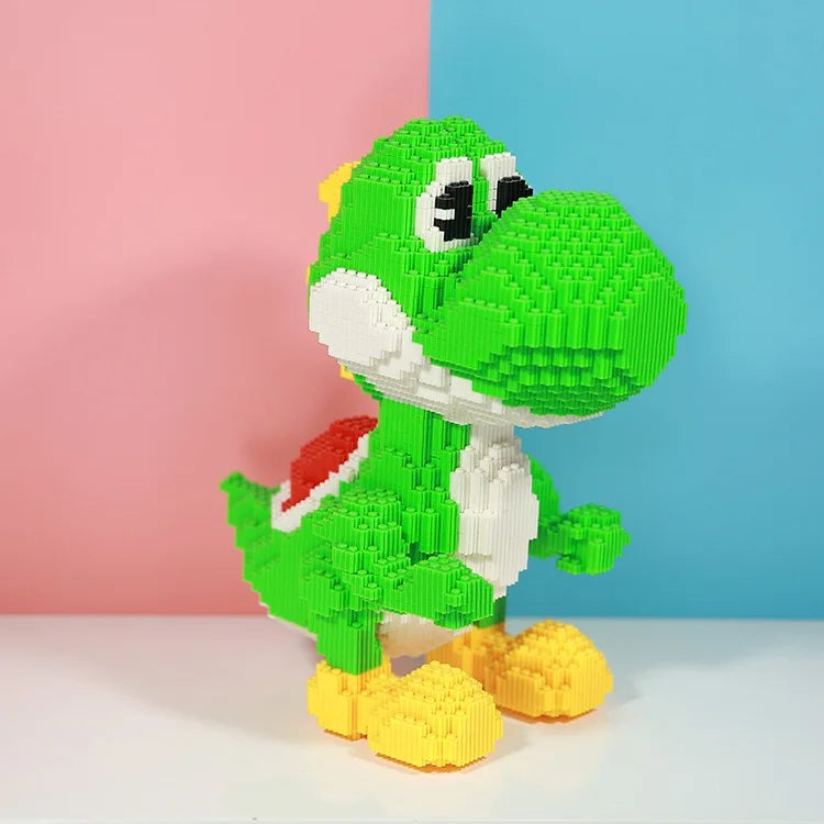 Disney Giant Green Animal Dinosaur Game Character Building Blocks Small Particle Bricks Children's Assembled Building Blocks Toy