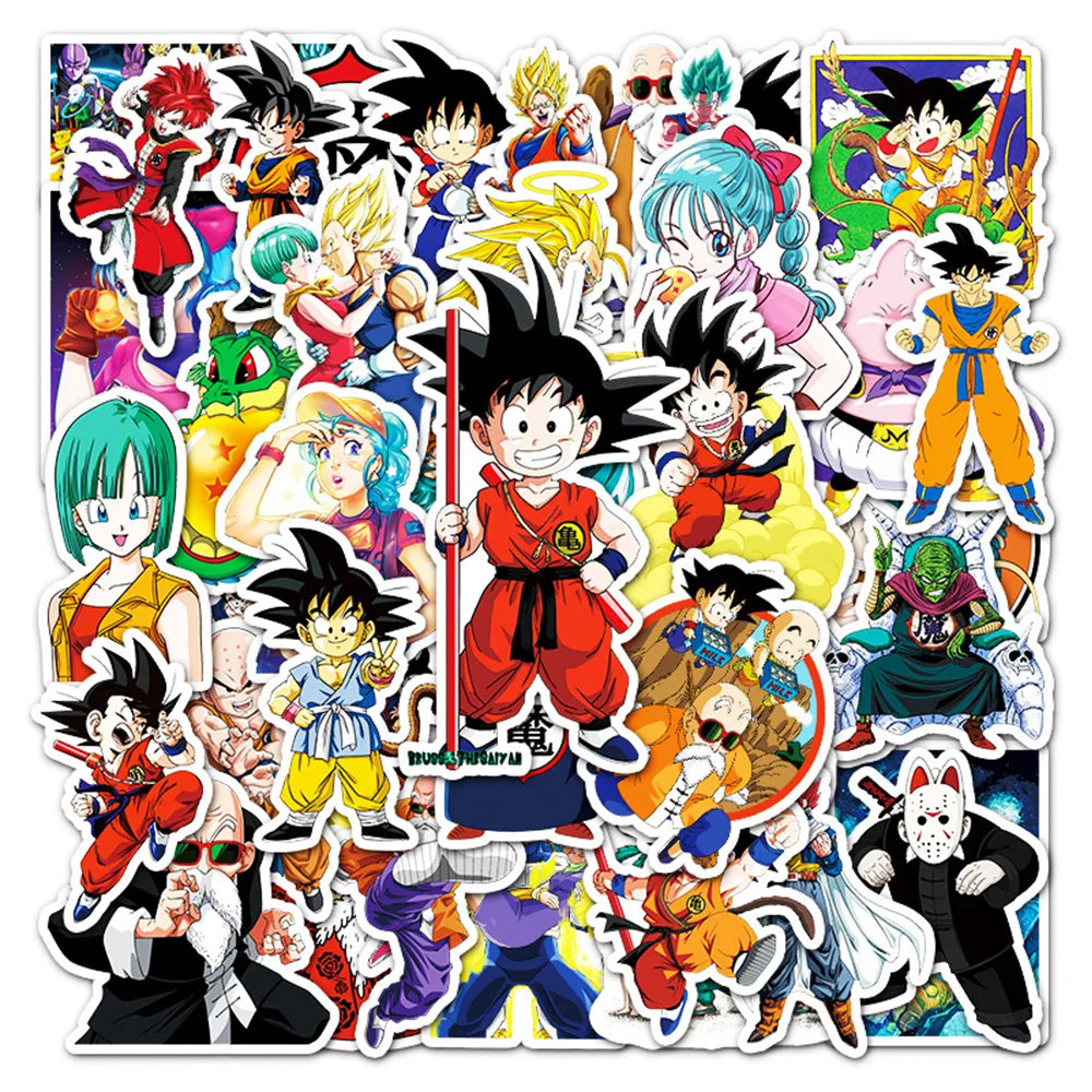 50/100pcs Cartoon Mix Anime Stickers Attack On Titan Jujutsu Kaisen Decals Skateboard Laptop Car Motorcycle Waterproof Sticker