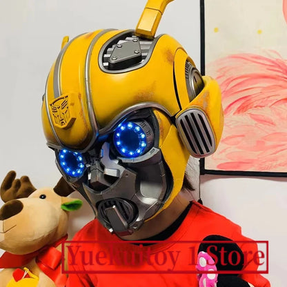 Wearable Iron Man Mk5 Helmet Toy with Arm Cannon Role Play Gift for Fans Transformers Bumblebee & Green Goblin Designs