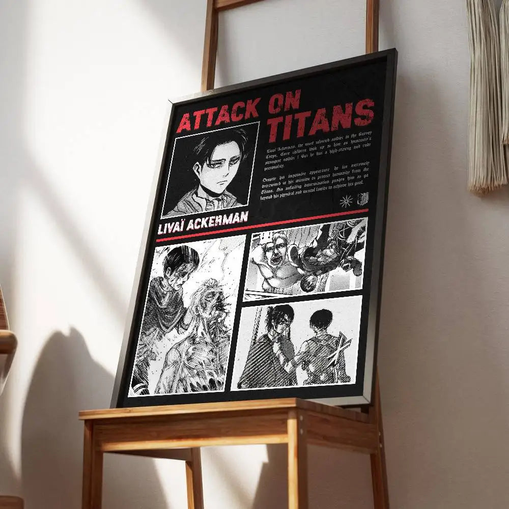 Anime Attack on Titan Poster Album Art Cover Songs Music Rap Wall Waterproof Paper Sticker For Living Room Home Decor