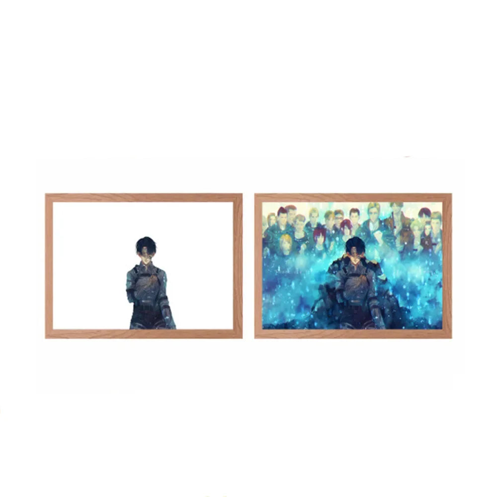 Hot INS Anime Attack on Titan LED Night Light Colorful USB Plug in Three Color Lighting Surprise Desk Lamp Christmas Gift Toy