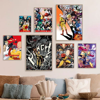 One Punch Man Saitama Wall Poster
