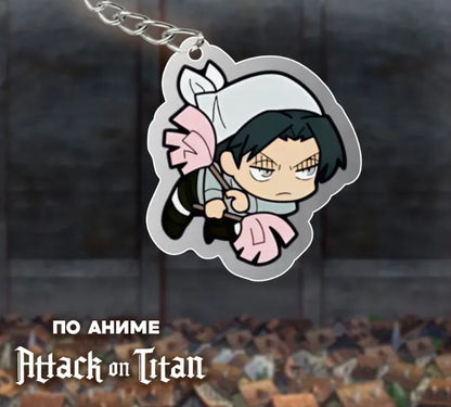 Acrylic Key Ring for Attack On Titan Bertholdt Hoover Reiner Braun Armin Arlert Anime Trinket Backpack Pendant Creative Gift
