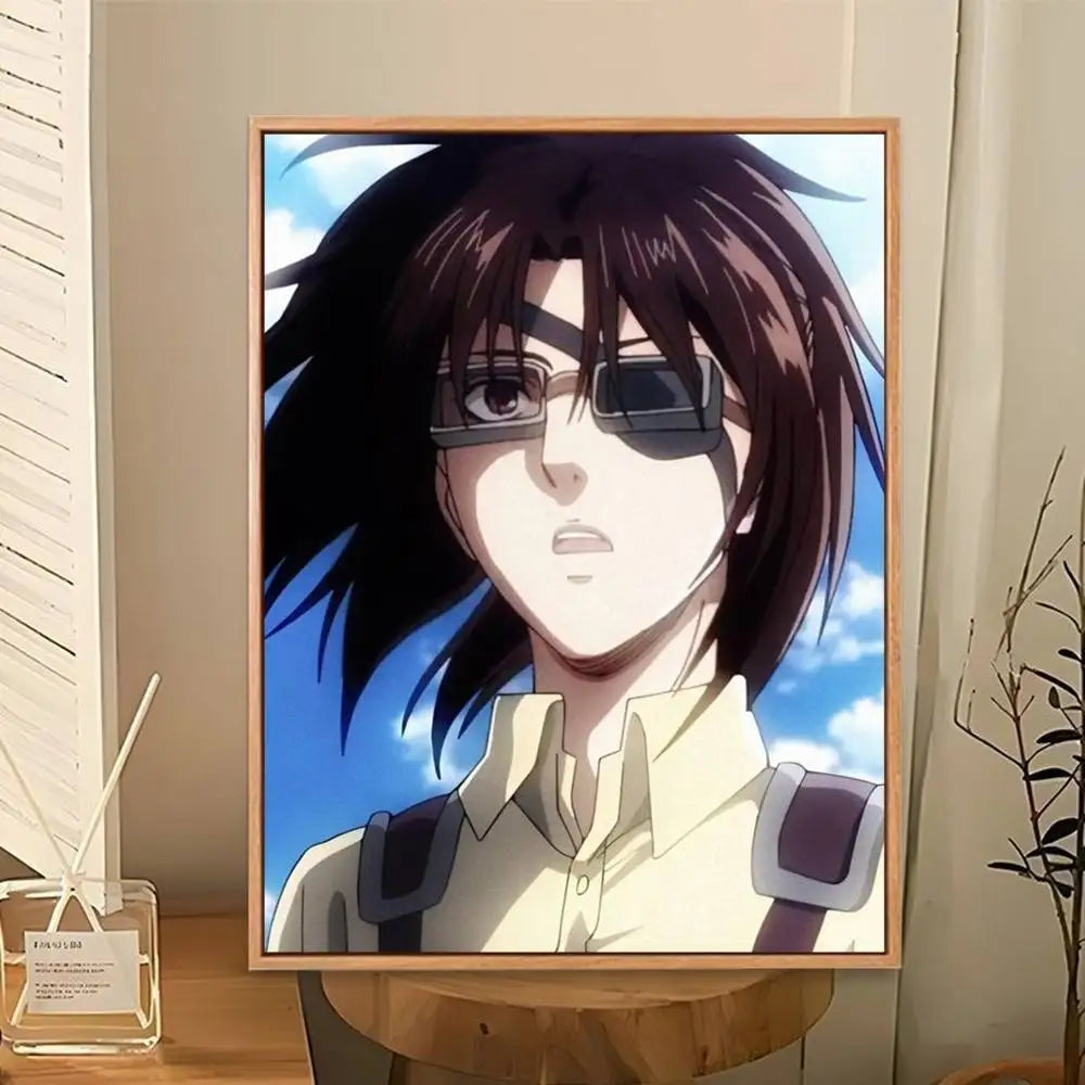 Hange Zoe Attack On Titan Anime   Poster Perfect Space Sticker Self Adhesive for Office Home Theater Wall Art Decor Fancy Gift