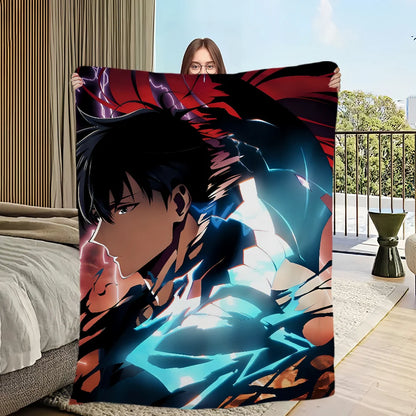 Solo Leveling Sung Jinwoo Plush Blanket