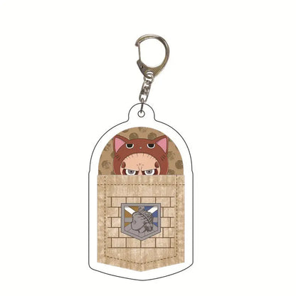 Attack On Titan Keychain Acrylic Keychain Custom Logo Print Backpack Creative Pendant Wholesale Stock Available