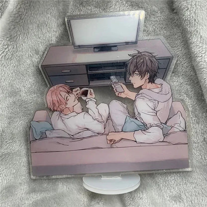 Anime 10 Ten Count Shirotani Kurose Yaoi Rihito Takarai Yaoi BL Couples Stand Figure Model Display Desk Decoration Accessories