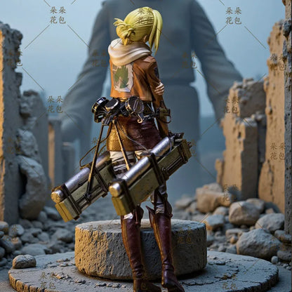 New 28cm Attack On Titan Anime Figures Annie Leonhart Figures Pvc Statue Collection Model Room Decoration Birthday Gift Toys