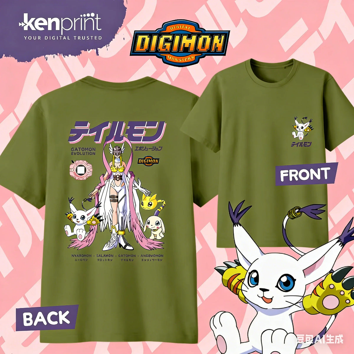 Digimon Gatomon T-Shirt