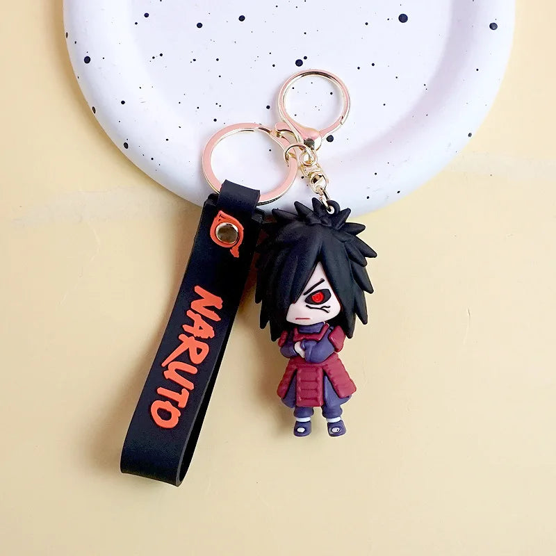 Naruto cartoon Keychain Hatake Kakashi Character Keychain cartoon Pendant Bag Car Key Decorations Gifts for Fans.