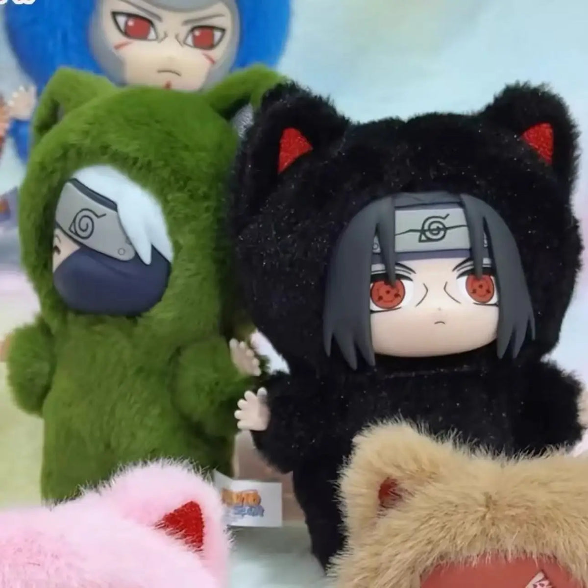 EAKi Naruto Kitten Land Series Plush Doll Blind Box V3 Cute Naruto Sasuke Anime Peripheral Figure Surprise Toys Collectible Gift