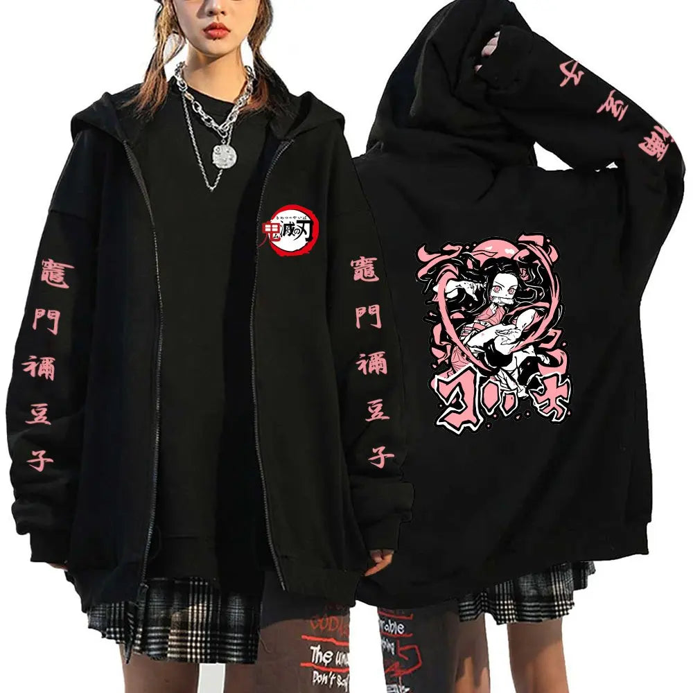 Demon Slayer Nezuko Zip Hoodie