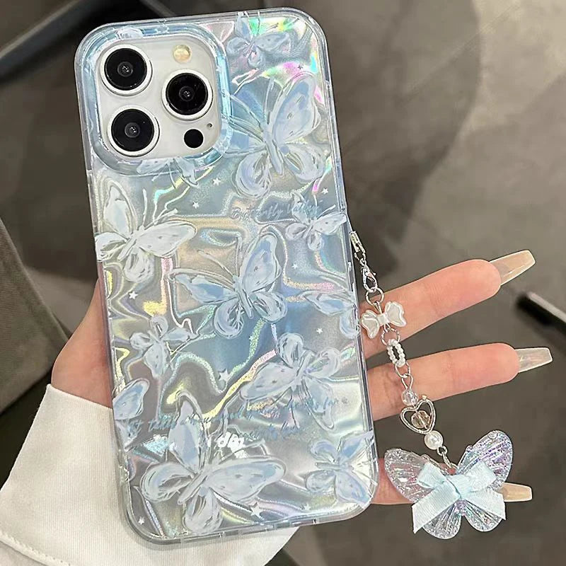 Cute Butterfly Bow Case For Realme Note 50 60 C75 C63 C61 C55 C67 C15 C12 C25 C21Y 13 12 Pro 11 10 C30 C31 C33 C35 C53 C51 Cover