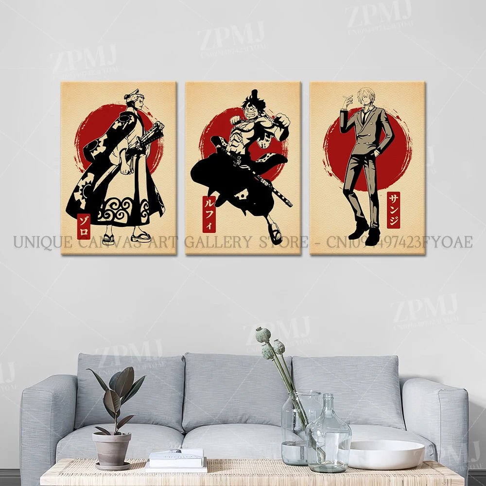 One Piece Monkey D. Luffy Canvas Poster