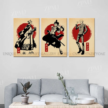 One Piece Monkey D. Luffy Canvas Poster
