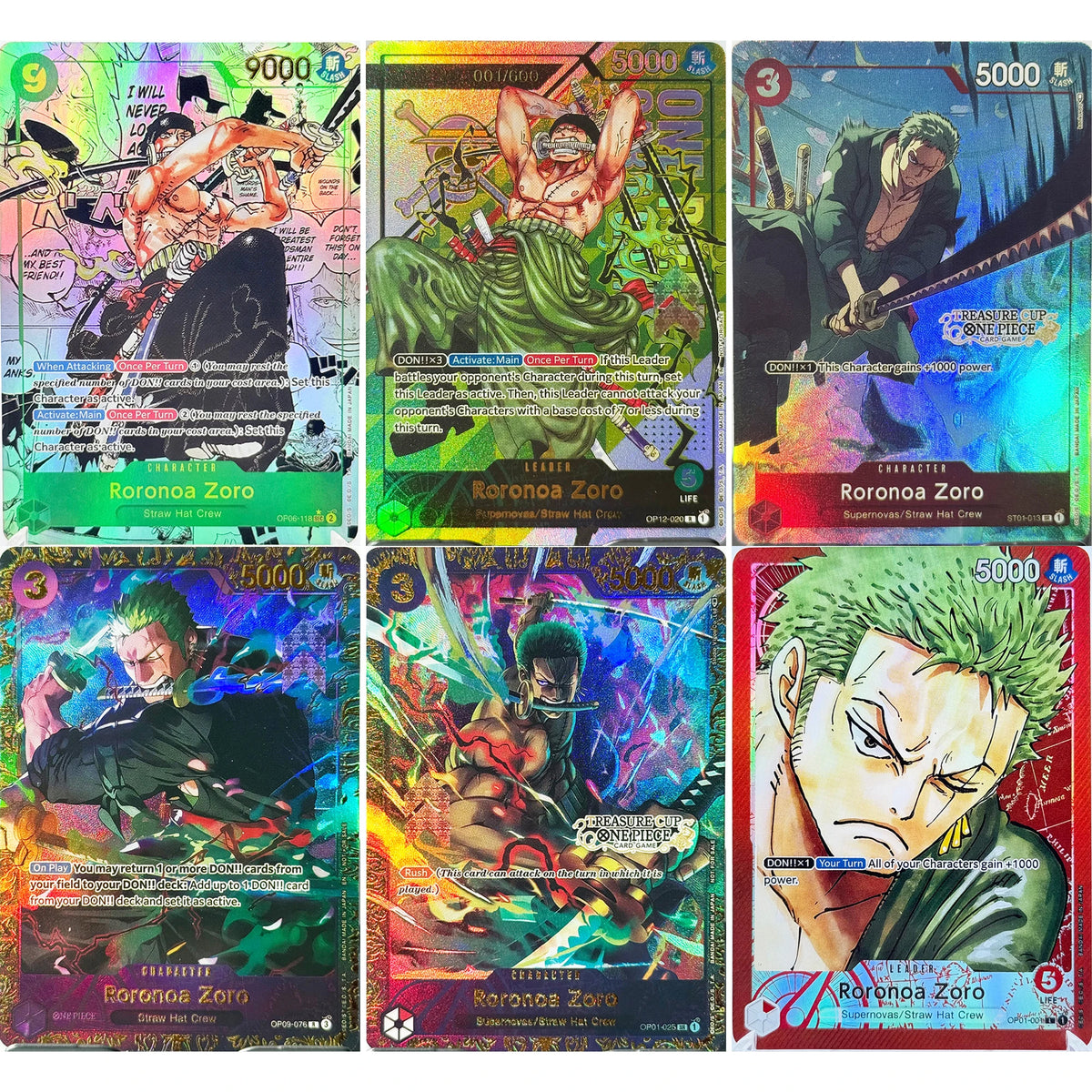 One Piece Roronoa Zoro Card Set