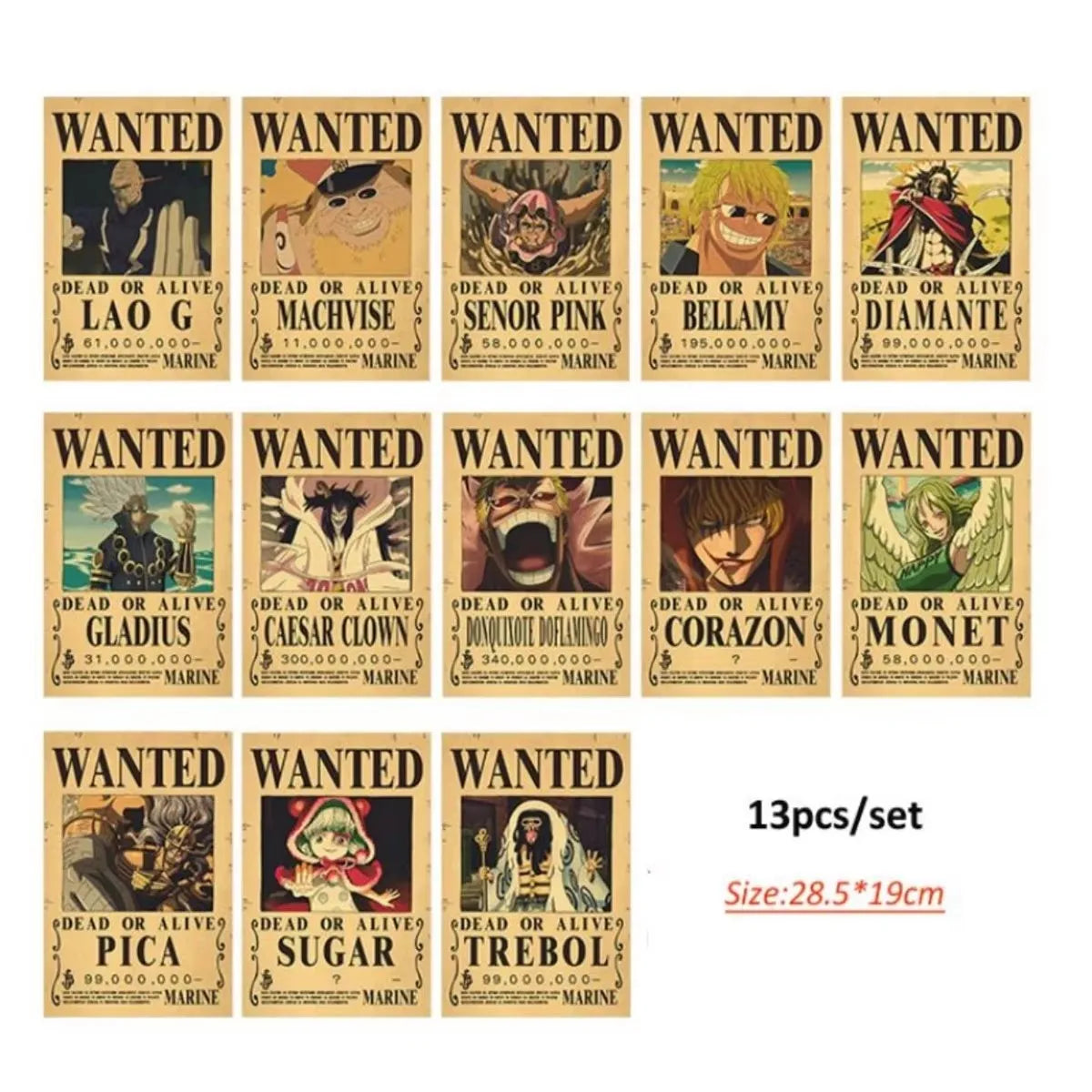 One Piece Luffy Wanted Poster