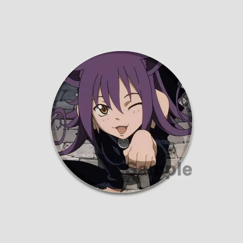 58/44/32mm Anime Soul Eater Round Pins Cartoon Badges