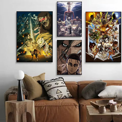 Attack On Titan Levil Ackerman Anime Poster HD Art Sticky Wall Waterproof Home Living Room Bedroom Bar Aesthetic Decoration