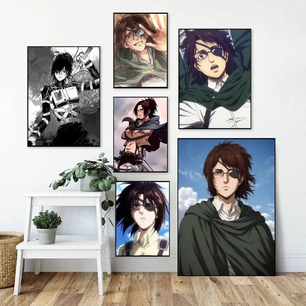 Hange Zoe Attack On Titan Anime   Poster Perfect Space Sticker Self Adhesive for Office Home Theater Wall Art Decor Fancy Gift