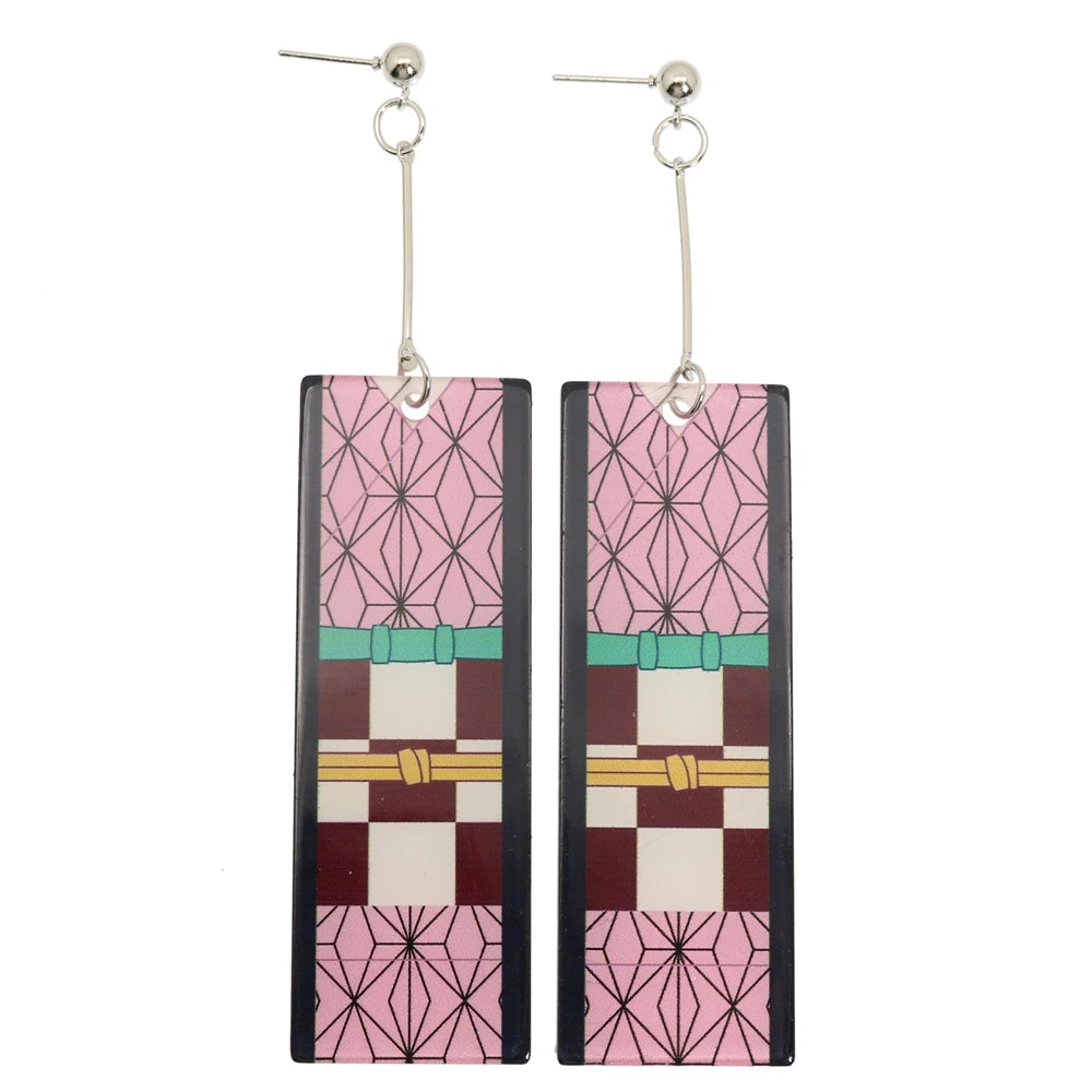 Demon Slayer Tanjiro Hanafuda Earrings