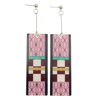 Demon Slayer Tanjiro Hanafuda Earrings