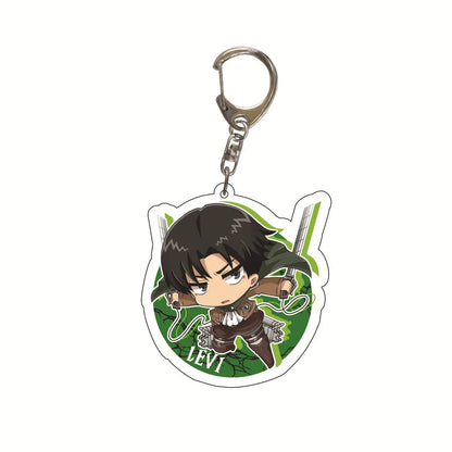 Anime Figure Attack on Titan Acrylic Keychain Model Cosplay Plate Holder Topper Birthday Fans Christmas Desk Decor Plate Gift
