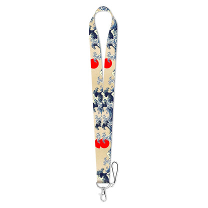 Japanese Waves Lanyard Strap