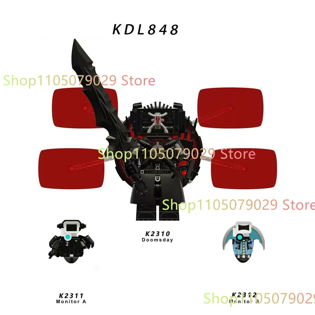 New KDL DJ Upgrade War-Damaged Skibidi Toilet Man Figures Anime Block Toys TvMan Titan Bricks Model Toy For Kid Birthday Gift