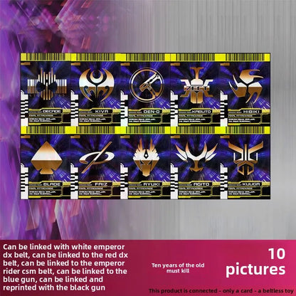 Hot Kamen Rider Card Set for Belt Sync White Emperor Magenta Decade Custom Cards Kaito Diend DIY Kit with CSM Grade Anime Gift