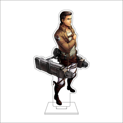16CM Anime Attack on Titan Cosplay Acrylic Figure Stand Plate Eldo Gin Floch Forster Ornaments Gifts