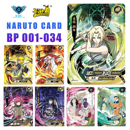 Kayou Anime Card Naruto Card BP Full Series No.01-034 Rare Uzumaki Kakashi Gaara Onoki Haku Anime Collection Card Kids Toy Gift