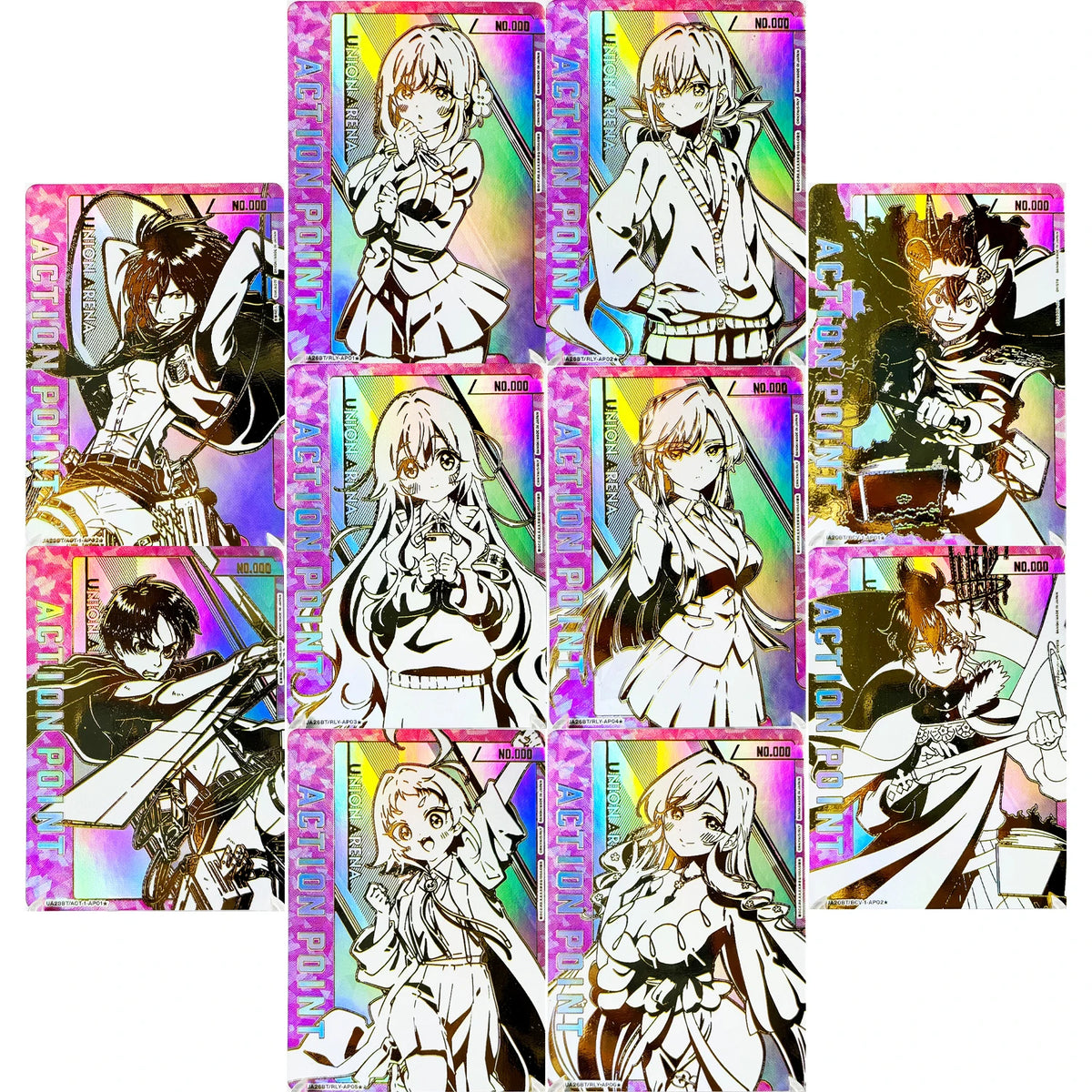 UNION ARENA AP Rarity Card Attack on Titan The 100 Girlfriends Who Really Love You TCG Anime Collection Quality Foil Proxy Cards