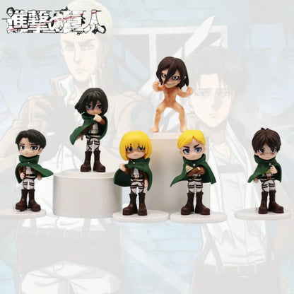 Attack on Titan Eren Yeager Mikasa Ackerman anime character figure personality handsome decorative ornament model boy gift