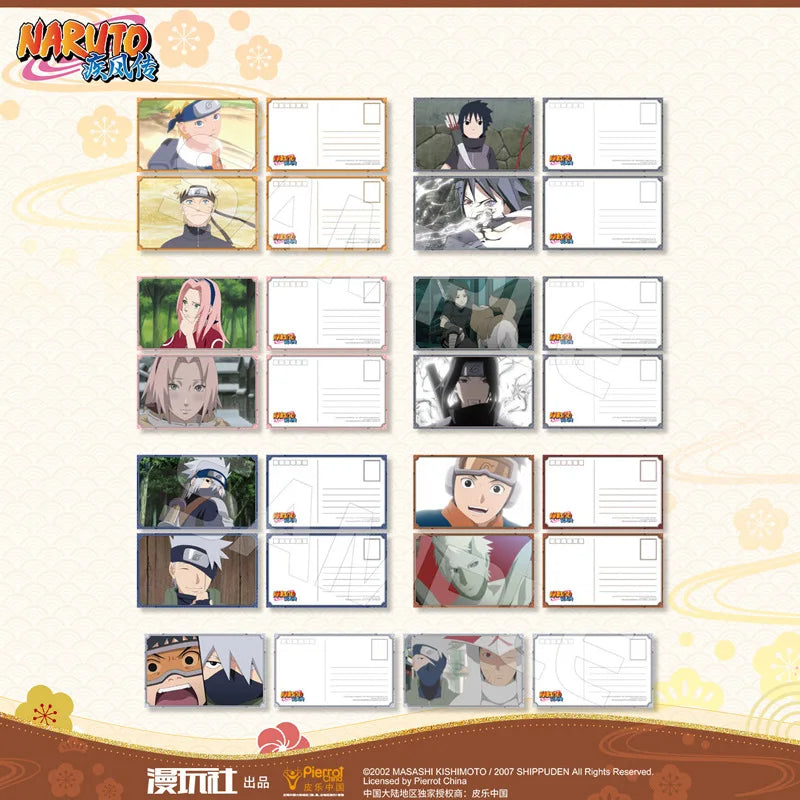 Brdwn Naruto Uchiha Sasuke Obito Sakura China Official Authorization Cosplay Growth Series Postcard
