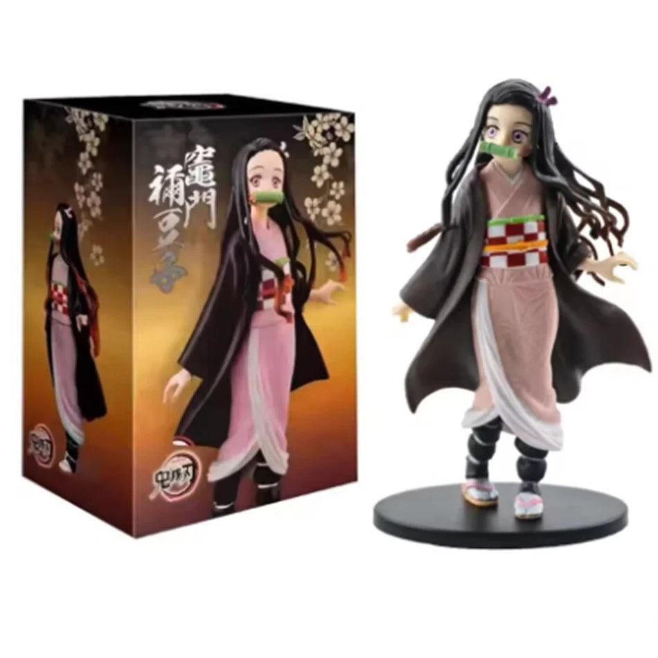 Anime Figure Demon Slayer Figures Kimetsu No Yaiba Doll Tanjiro Nezuko Zenitsu Figurine Inosuke Warrior Action Figure Model Toys