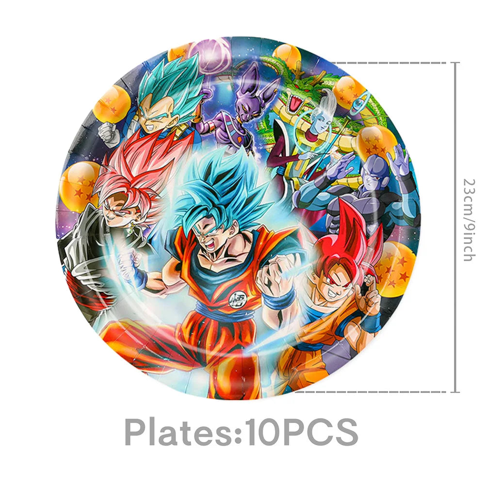 Dragon Ball Birthday Party Decorations Party Supplies Tablecloths Paper Cup Plates Napkin Gift Bags Banners Baby Birthday Shower