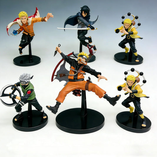 18cm Naruto Anime Figure Uzumaki Naruto Hatake Kakashi Gaara Combat Version Action Figure Collection Model Ornaments Toys Gifts