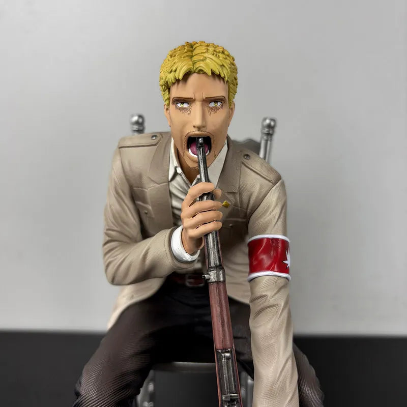 Attack On Titan Reiner Braun 20cm Pvc Sitting Pose Anime Figure Statue Desktop Decoration Collection Model Toy In Stock